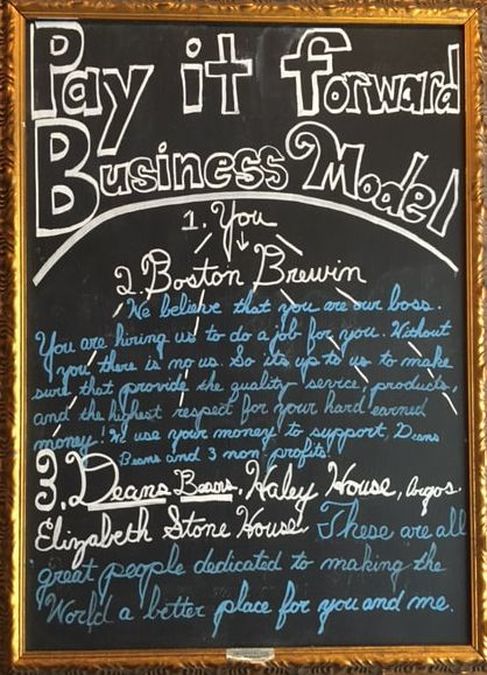 Boston Brewin pay it forward business model