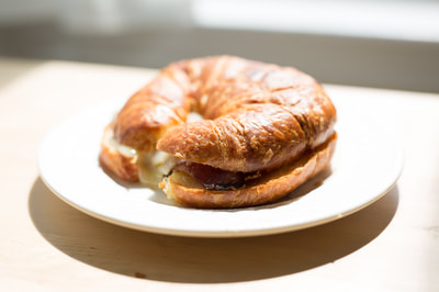 Boston Brewin breakfast sandwich
