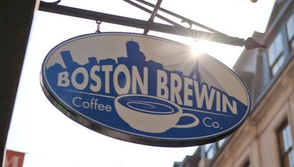 Boston Brewin store sign
